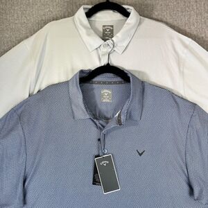 "NEW" Callaway‎ Opti-Dri performance Golf Polo 2 Shirt bundle Men XL Stretch UPF